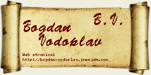 Bogdan Vodoplav vizit kartica